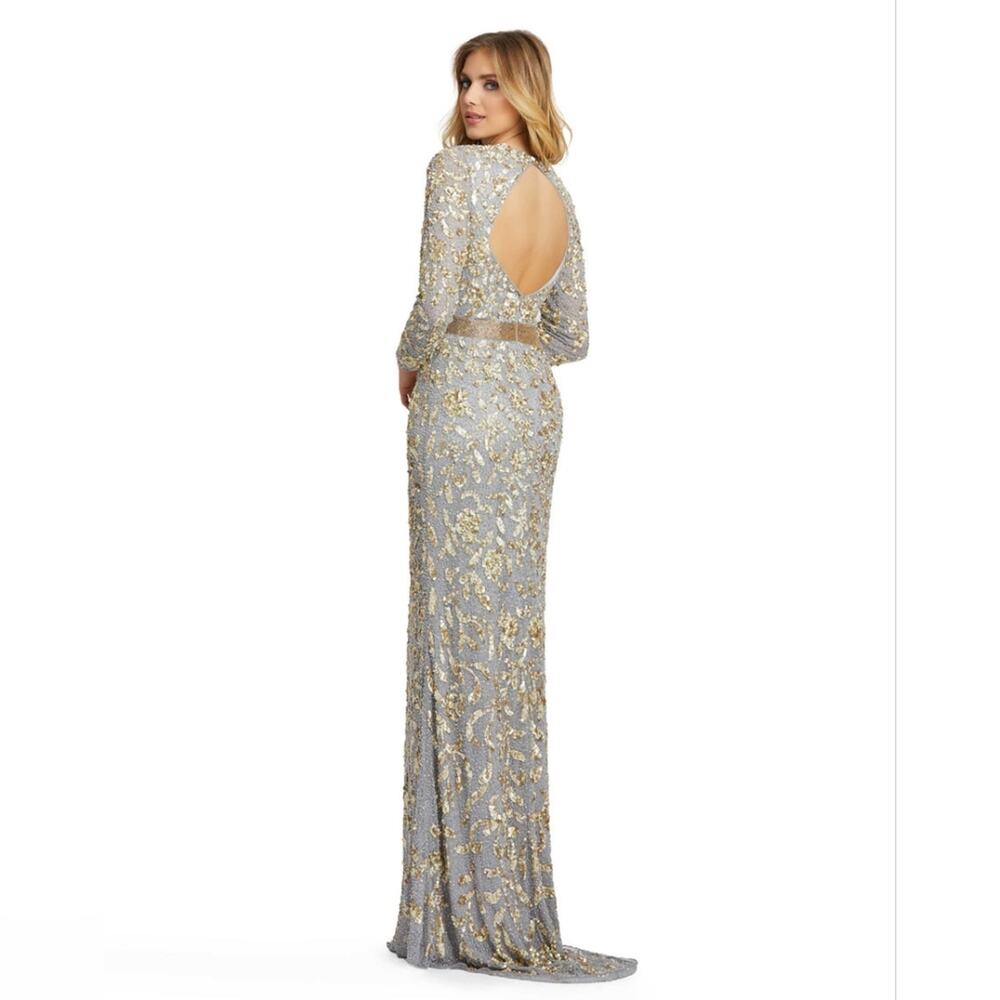 Mac duggal LONG SLEEVE EMBELLISHED GOWN in size 4 NWOT. - Picture 10 of 11